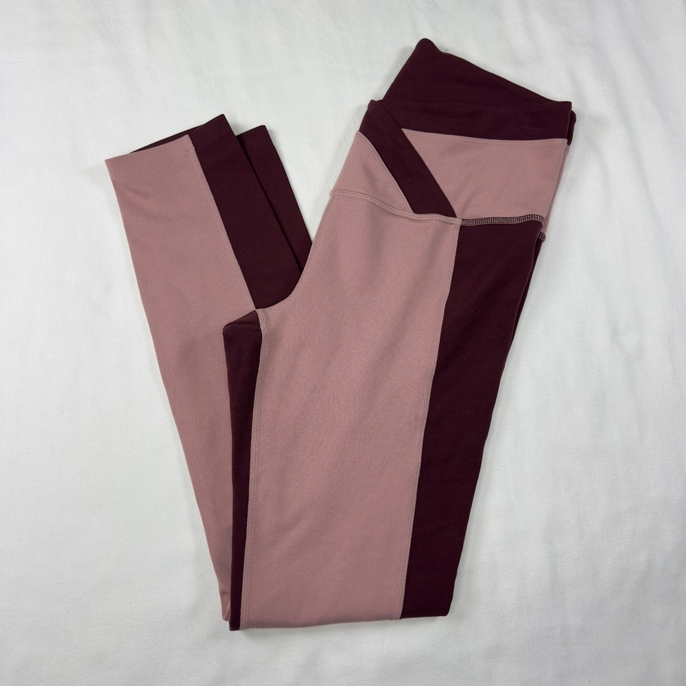 Athleta Chroma 7/8 Tight Leggings Womens Small Pink Red Yoga Athletic Athleisure